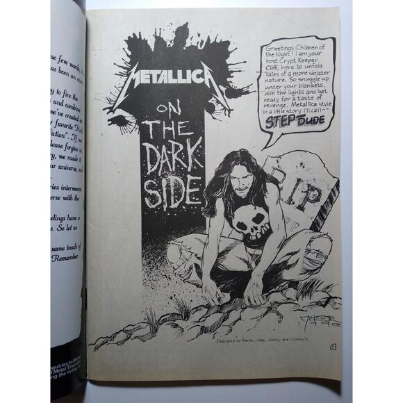 Metallica Metal Thunder Hard Rock Fantasy Comic July 1992 Art Vintage NOS Unused - Picture 7 of 10